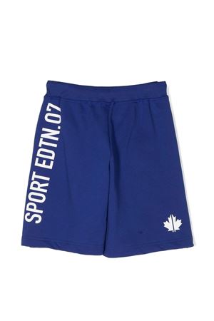 Shorts in cotone blu DSQUARED KIDS | DQ1443D0A2FDQ870